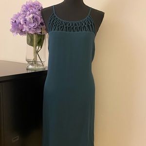 NWT Women’s Maurices Teal Linked Lattice Neck Tank Dress, Size L